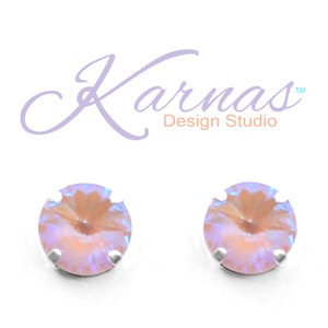 RADIANT VINTAGE PINK  12mm Stud or Drop Earrings *Genuine Crystal *Pick Your Finish *Karnas Design Studio™ *Free Shipping