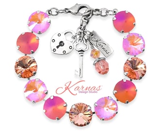 TUTTI FRUTTI 12mm Charm Bracelet *Made With K.D.S. Premium Crystal *Choose Your Finish *Karnas Design Studio™ *