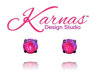 STRAWBERRY SHORTCAKE 8mm Stud or Drop Earrings Made With Genuine Crystal *Choose Your Finish *Karnas Design Studio™ *Free Shipping