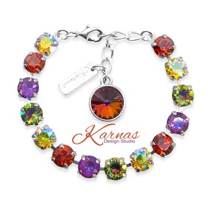 Bracelet CELEBRATION D'AUTOMNE 8 mm *Fabriqué avec K.D.S. Cristal premium *Choisissez votre finition *Karnas Design Studio™ *Livraison gratuite*