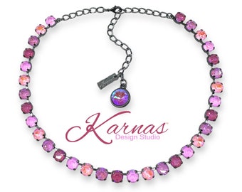 BLUSHING BLOSSOMS 8mm Genuine Crystal Necklace *Choose Your Finish *Karnas Design Studio™ *Free Shipping