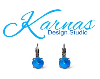 Radiant Electric Cobalt Blue Drop or Stud Earrings *Genuine Austrian Crystal *Pick Your Finish *Karnas Design Studio™ Free Shipping