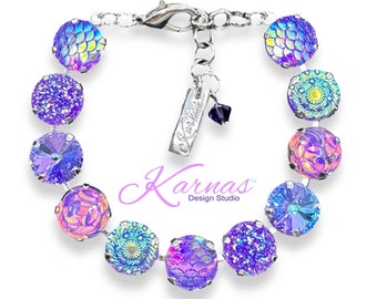 MYSTICAL MERMAID 12mm Bracelet w/Mixed Elements & Austrian Crystal *Choose Your Finish *Karnas Design Studio™ *Free Shipping