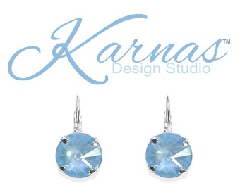 SKY BLUE 12mm Drop or Stud Earrings *Austrian Crystal *Choose Your Finish *Karnas Design Studio *