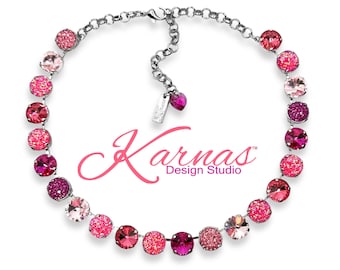 SECRET CRUSH 12mm Mixed Media Necklace Made With K.D.S. Premium Crystal *Choose Your Finish *Karnas Design Studio™ *Free Shipping*