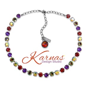 FALL CELEBRATION 8mm Necklace *Made With K.D.S. Premium Crystal *Pick your Finish *Karnas Design Studio™ **
