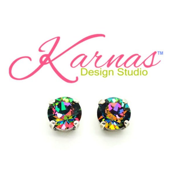 CRYSTAL ELECTRA 8mm Stud or Drop Earrings *KDS Premium Crystal *Choose Your Finish *Karnas Design Studio™ *Free Shipping