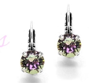 COTTON CANDY 8mm Drop or Stud Earrings K.D.S. Premium Crystal *Pick Your Finish *Karnas Design Studio™ **