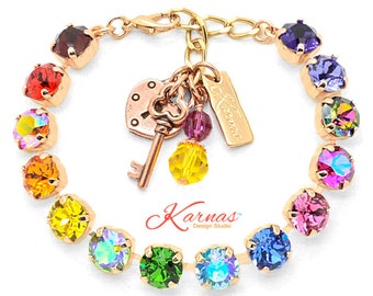 LUCKY CHARM 8mm Charm Bracelet Made With K.D.S. Premium Crystal *Choose Your Finish *Karnas Design Studio™ **