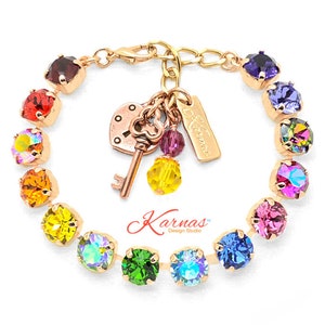 LUCKY CHARM 8mm Charm Bracelet Made With K.D.S. Premium Crystal *Choose Your Finish *Karnas Design Studio™ *Free Shipping*