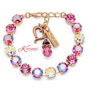ALL OVER AGAIN 8mm 39ss Bracelet *Made With Genuine Crystal *Pick your Finish *Karnas Design Studio™ *Free Shipping*