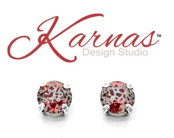 RED BERRY FROST 8mm Stud or Drop Earrings Made With K.D.S. Premium Crystal *Pick Your Finish *Karnas Design Studio™ **