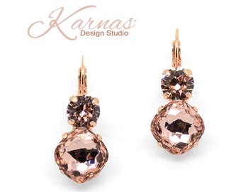 THAT VINTAGE FEEL 8/12mm Fantasy Cut Drop Earrings K.D.S. Premium Crystal *Pick Your Finish *Karnas Design Studio™ *Free Shipping