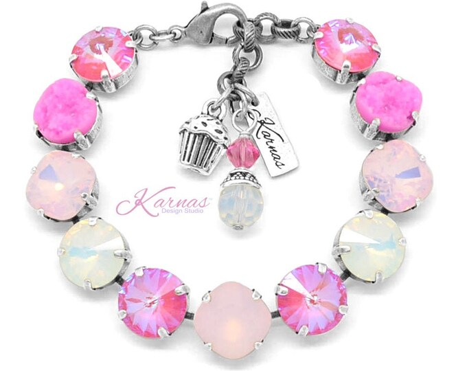A BEAUTIFUL CUPCAKE 12mm Charm Bracelet Made With Genuine Crystal ...