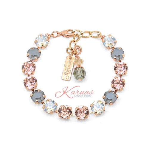CALM AND COOL-armband van 8 mm * Gemaakt met K.D.S. Premium kristal *Kies je afwerking *Karnas Design Studio™ **