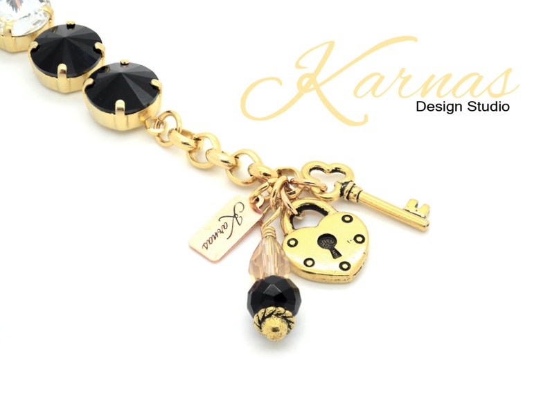 GOLDEN GODDESS 12mm Rivoli Crystal Bracelet Made With K.D.S. Premium Crystal Choose Your Finish Karnas Design Studio™ Free Shipping image 4