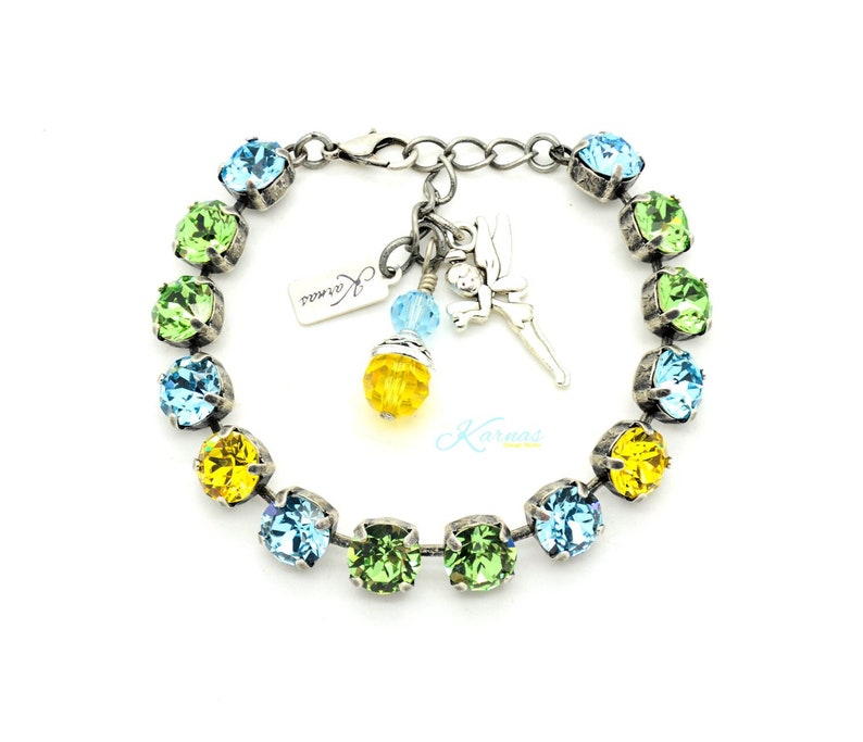 PIXIE DUST 8mm Charm Bracelet Made With K.D.S. Premium Crystal Choose Your Finish Karnas Design Studio™ Free Shipping image 1