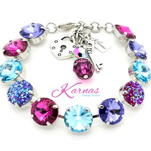 DREAMING OF DRUZY Crystal Rivoli & Druzy 12mm Bracelet K.D.S. Premium Crystal *Pick Your Metal *Karnas Design Studio *