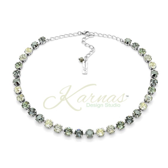 SHADES OF GREY 8 mm チャームネックレス K.D.S. プレミアムクリスタル