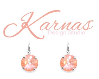 FLAMINGO 12mm Drop or Stud Earrings *Austrian Crystal *Choose Your Finish *Karnas Design Studio *