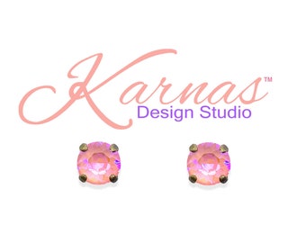 MAUI WOWIE PINK 8mm Drop or Stud Earrings *Genuine Crystal *Choose Your Finish *Karnas Design Studio™ Free Shipping