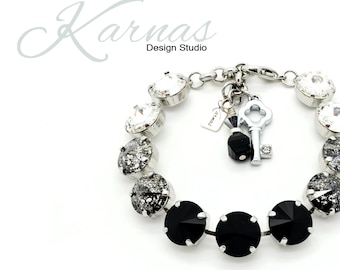 TWINKLING NIGHTS 12mm Bracelet Made With K.D.S. Premium Crystal *Choose Your Finish *Karnas Design Studio™ *Free Shipping*