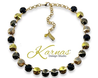 BIG CITY NIGHTS 12mm Necklace Made With Austrian Crystal *Choose Your Finish *Karnas Design Studio™ *Free Shipping