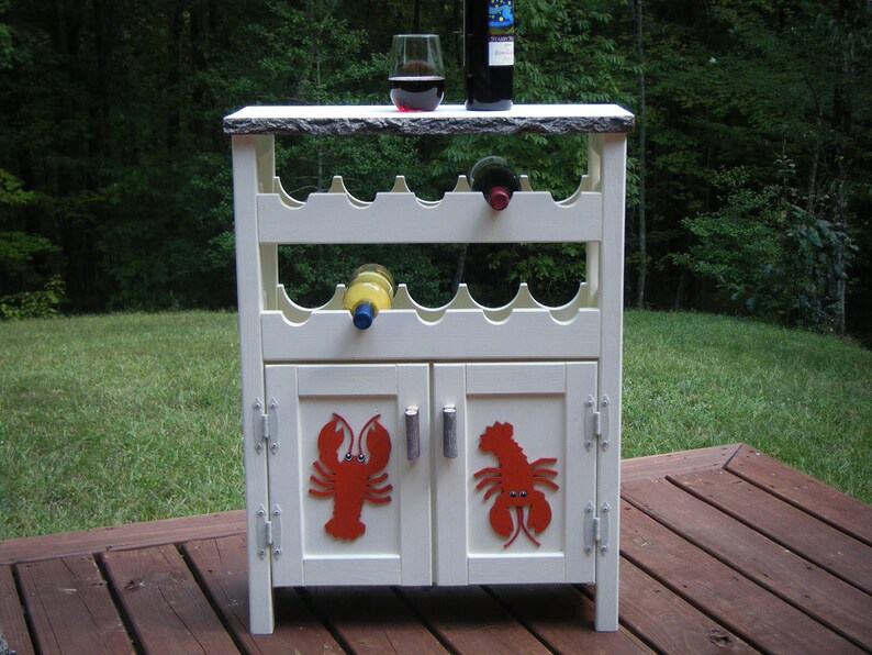 Wine Rack Red Lobster Wine Rack Coastal Wine Rack Etsy