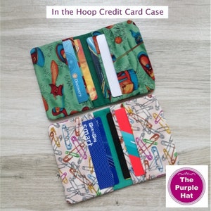 ITH Credit Card Case 5x7 machine embroidery- in the hoop project - various formats