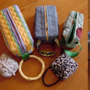 ITH Box Bags 4 x 4/5 x 7/6 x 10 broderie machine au cadre projet - sac non doublé en 3 tailles - téléchargement numérique - sac à main zippé - matelassé