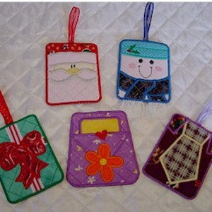 ITH Gift Card Holders 4x4 machine embroidery - in the hoop project - digital download Hus Pes Jef