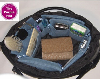 ITH Purse Organizer 5x7 machine embroidery - instant download - in the hoop handbag panels/inserts - keep your bag neat and tidy