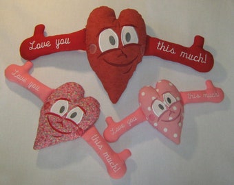 ITH Heart Stuffie Stuffed Toy 5x7 6x10 8x12 machine embroidery designs - in the hoop project - various formats