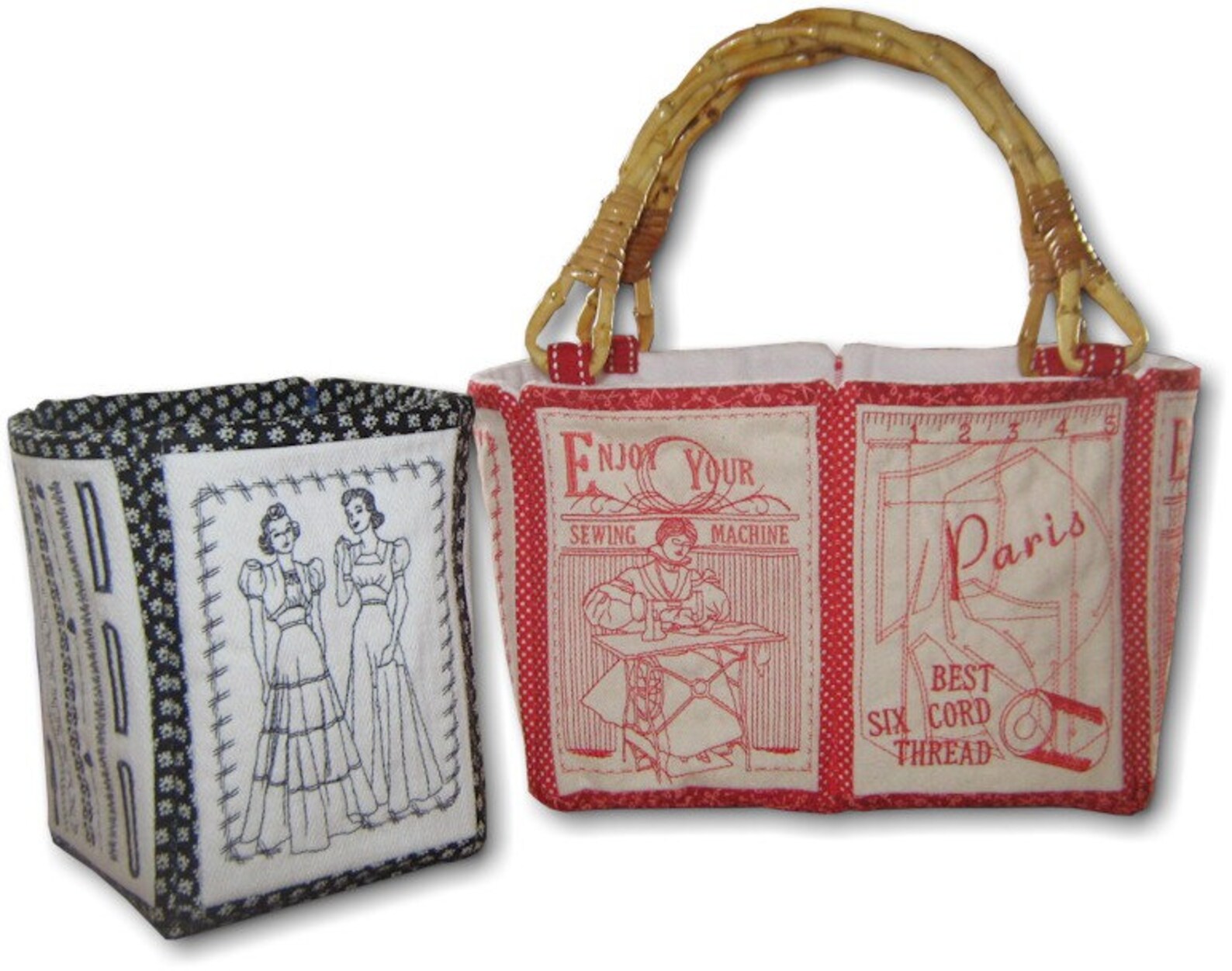 ITH Vintage Sewing Bag 5x7 Machine Embroidery in the Hoop Etsy