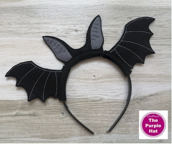 Beaupretty Fledermausflügel Stirnband Mit Clips – Halloween-Kostüm-Accessoire Für Kinder & Erwachsene