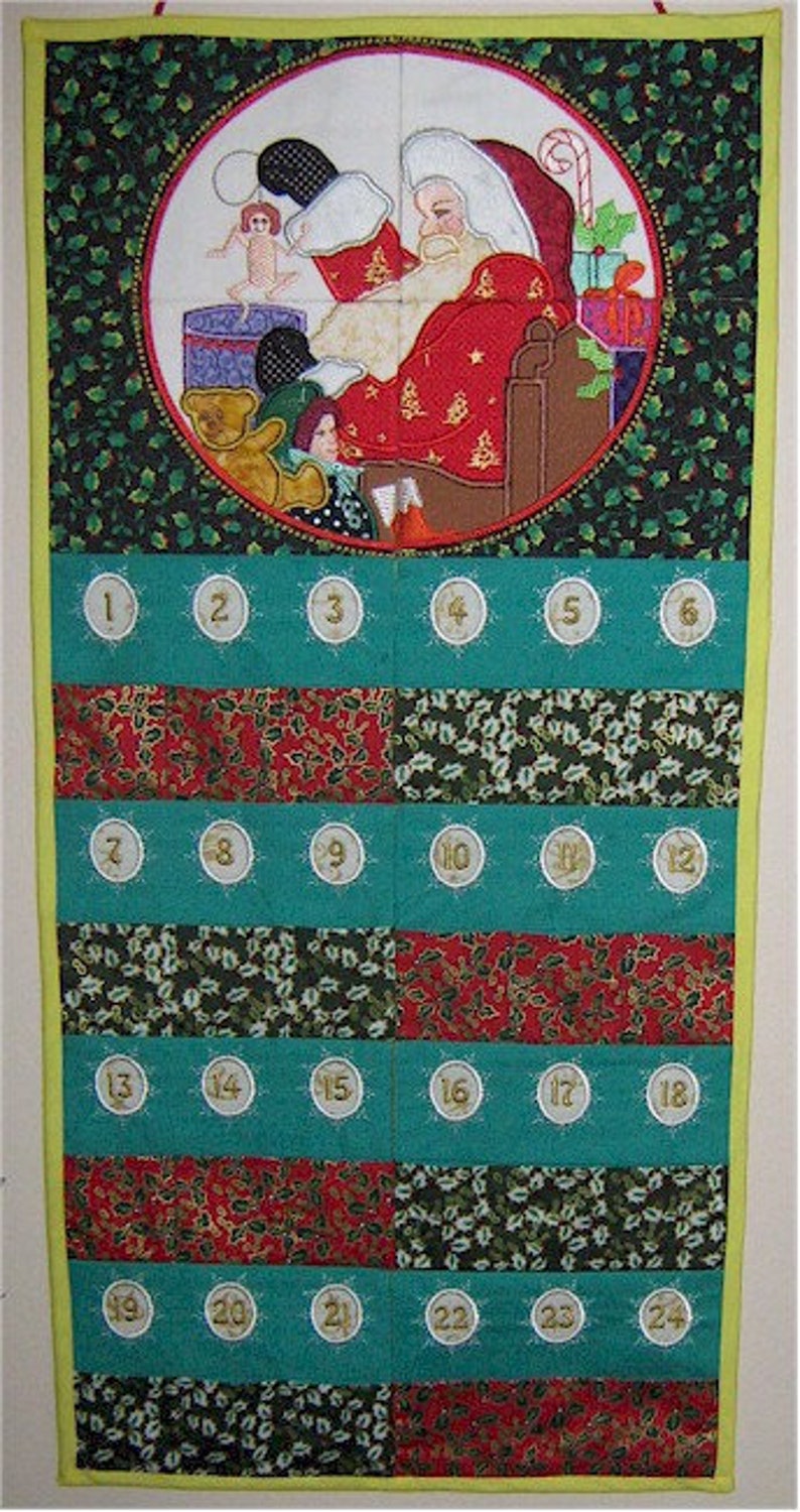 ITH Christmas Advent Calendar Project 5x7 Machine Embroidery Etsy