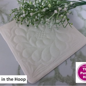 ITH Quilted Mug Rug 01 5x5 6x6 8x8 machine embroidery in the hoop instant digital download - coaster table mat oven hot pad - hostess gift