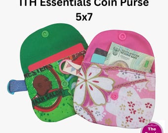 ITH Essential Coin Purse 5x7 Machine Embroidery Design | Fully Lined In the Hoop Wallet | Credit Card Holder | Single Hooping | Digital File