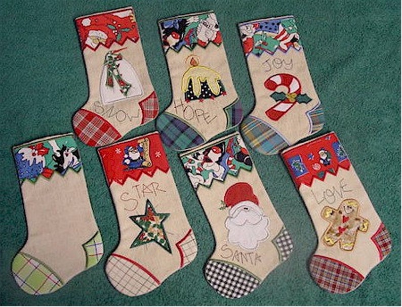 embroidery christmas stockings