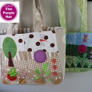 ITH Funky Meadow Bag machine embroidery designs 5x7 and 6x10