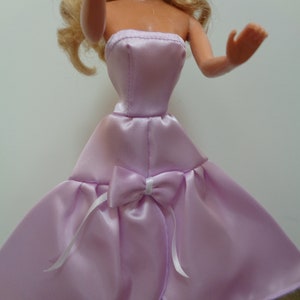 Prom Dress for 10-11 Inch Fashion Dolls in Lavender Satin