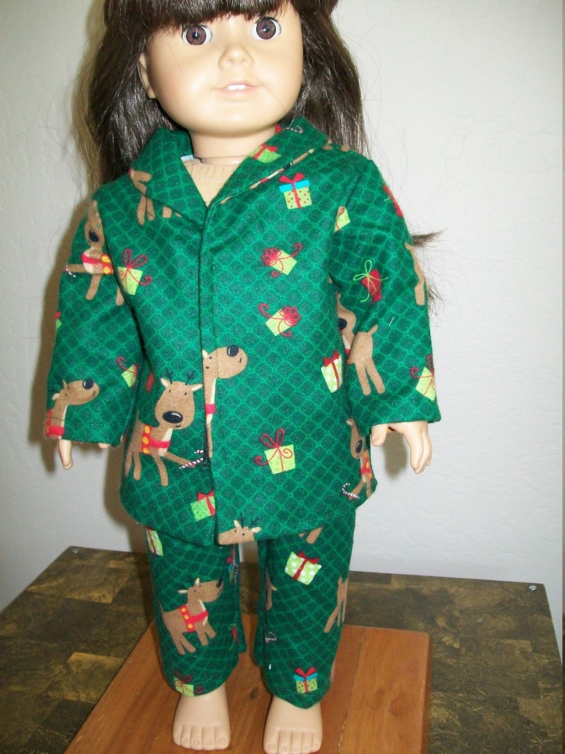 Reindeer Holiday Pajamas for the American Girl Springfield Etsy