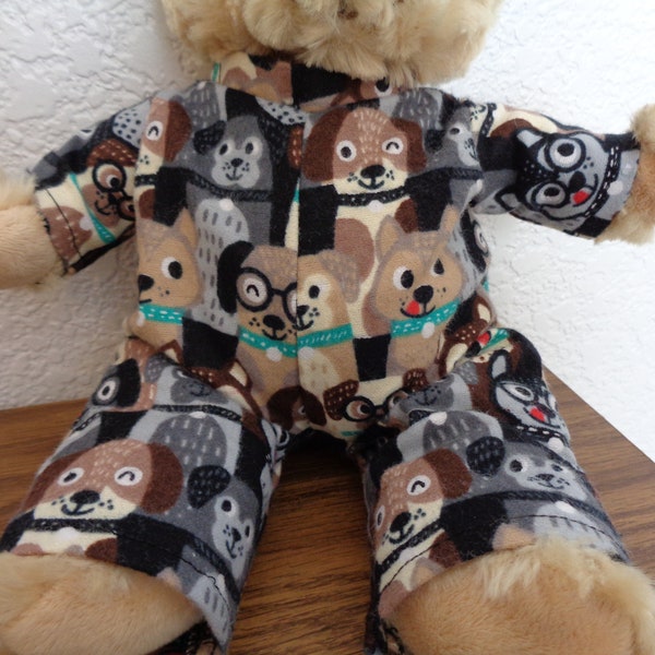 Brown Dog Sleeper for 10 inch Cabbage Patch Preemie and Newborns, Berenguer Dolls, Small Boy Dolls, Teddy Bears and Small Stuffed Animals