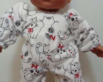 Dormeur blanc pour chaton pour poupées de 9 à 11 pouces, ours en peluche, nuisettes et peluches minces