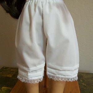 White Pantaloons for the American Girl, Springfield and My Life Dolls and other 18 Inch Dolls
