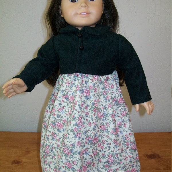 Spanish Styled Calico Dress and Spencer Jacket for the Josefina American Girl, Springfield and My Life Dolls and other 18 Inch Dolls