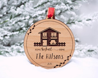 Custom House Warming Gift, House ornament, Christmas ornament, New Home, Housewarming Gift, New House Gift, New Homeowner, 2023 Ornament