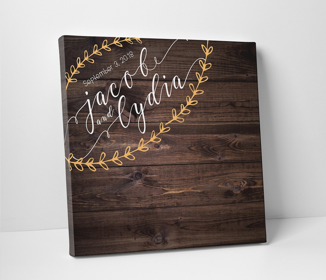Alternative Wedding Guest Book Board Personalized Guest Book Etsy
