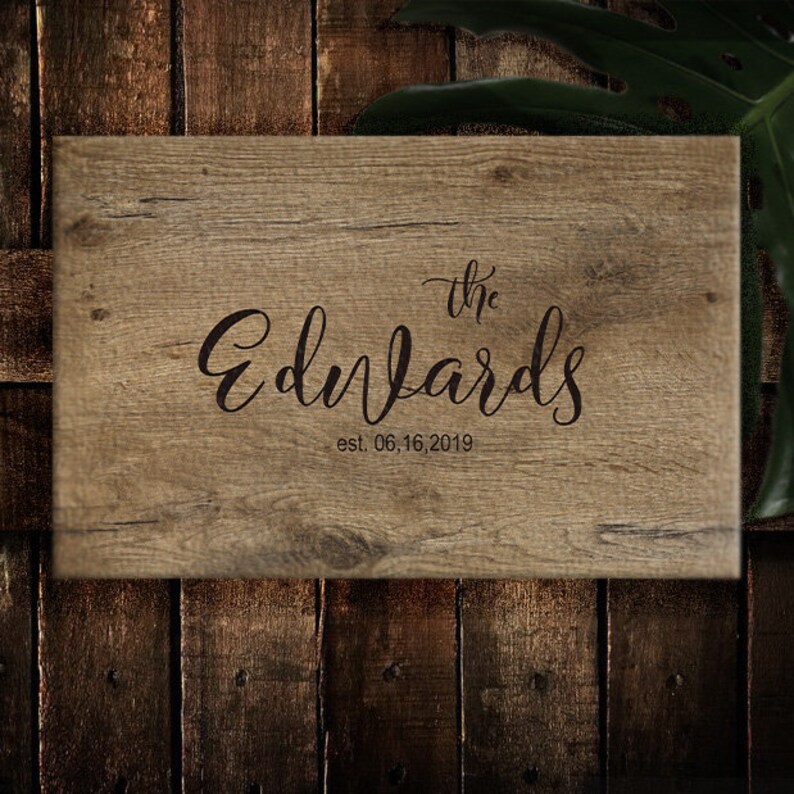 Rustic wedding guest book alternative/Wood guest book on canvas/Wedding welcome sign/Last name sign/Family name sign/Guest book sign/ GB01 BACKGROUND#1