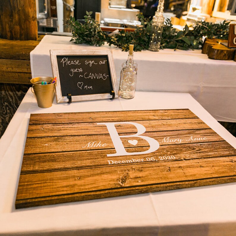 Rustic Wedding Guest Book Alternative Guest Book Wedding Etsy